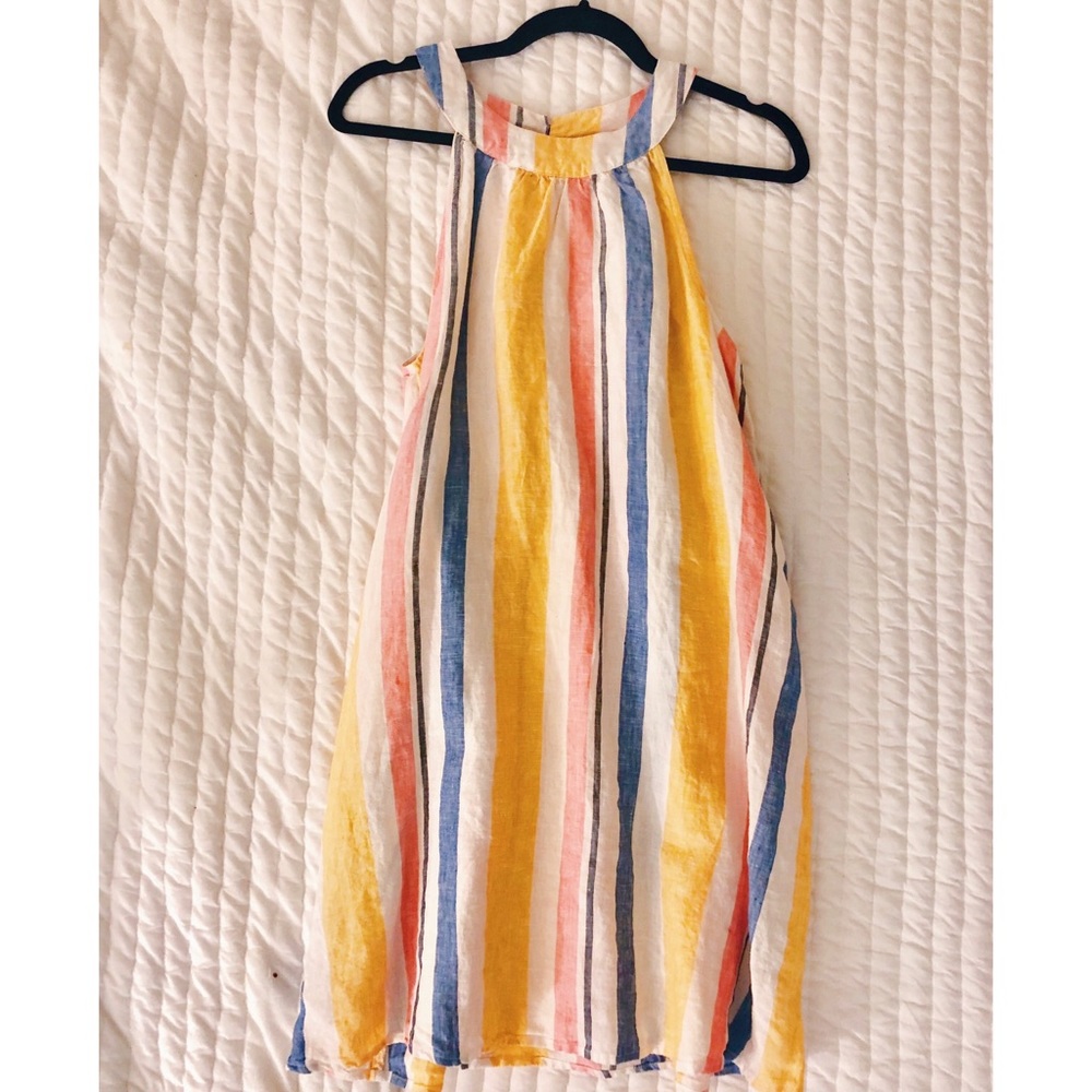 Striped linen dress